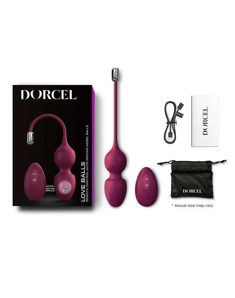 Love Balls - Palline di Kegel vibranti con telecomando by Dorcel - immagine 4
