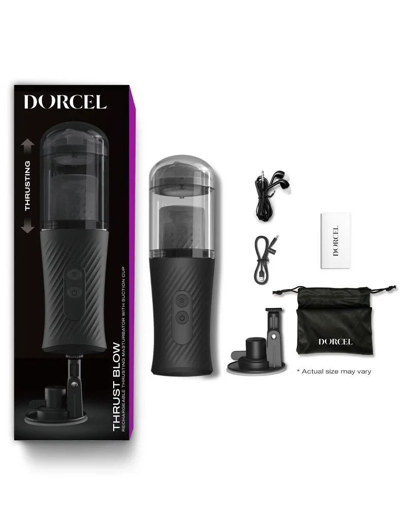 Thrust Blow - Masturbatore automatico a spinta - Nero by Dorcel - immagine 5