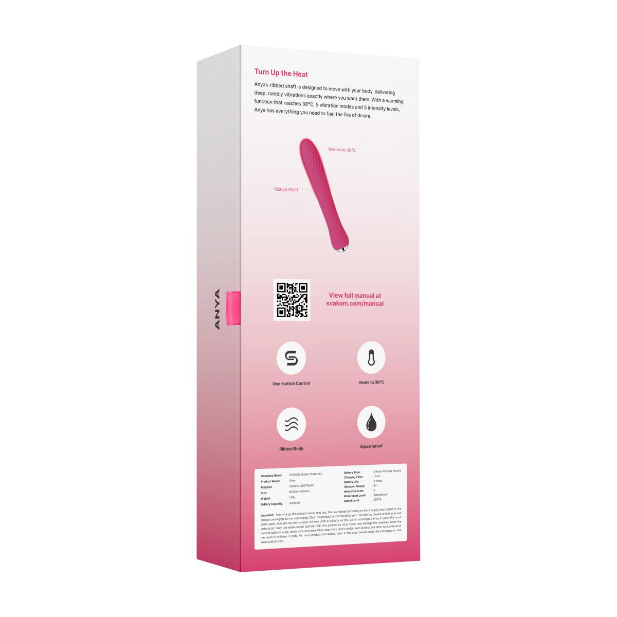 Vibratore riscaldante Anya SVAKOM - immagine 3