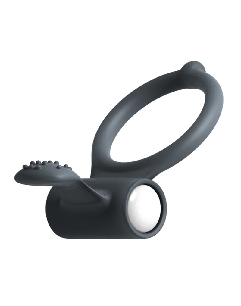 Anello vibrante elastico per il pene con stimolatore clitorideo (Power Clit+ RECHARGE) by Dorcel